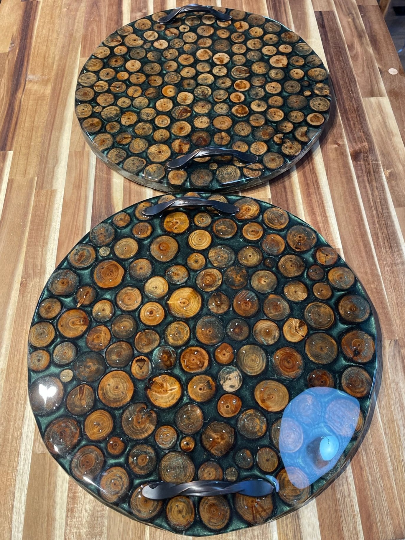 Branch Slices Resin Serving Tray